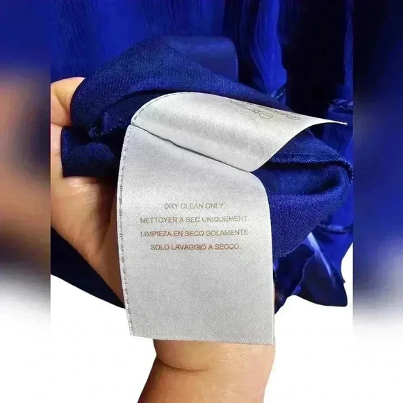 Guess By Marciano Blue Sleeveless Chiffon Dress Size S Sheer Fairy Cocktail - Picture 8 of 11